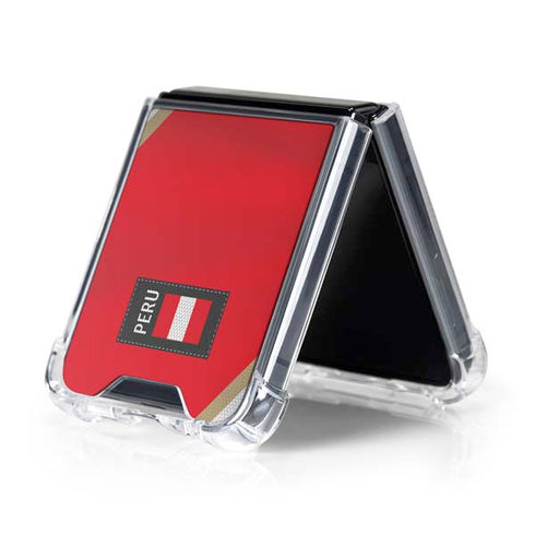 Peru Soccer Flag Galaxy Z Flip5 5G Clear Case